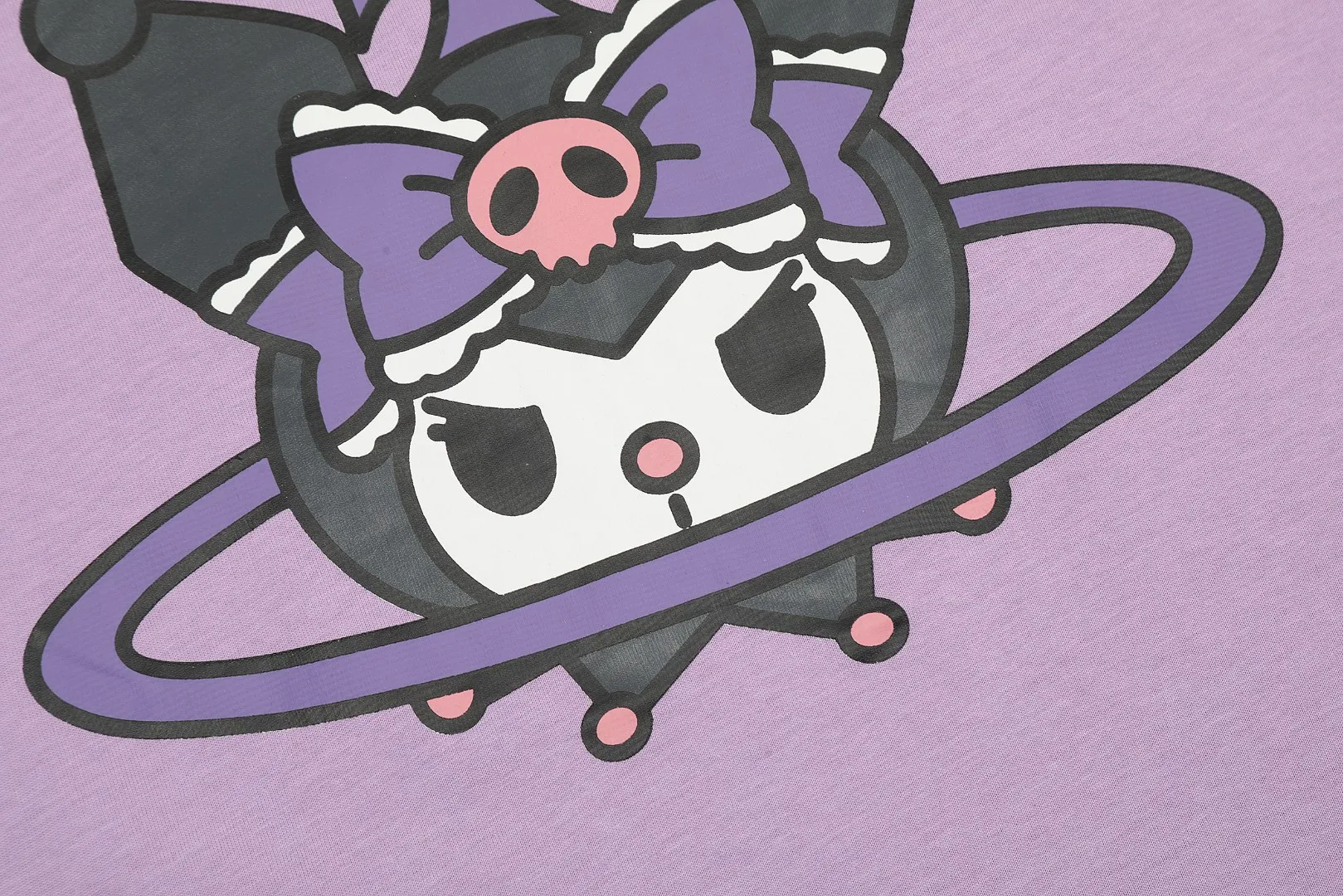 vivienne west wood Queen Mother Vivienne Sanrio co-branded Sanrio family series printed short-sleeves 2024 top hot models Needless to say, open the details directly YB mold opening Correct seam details Correct accessories in the entire series Every detail is completely restored Directly full White Melody Rose Kuromi Blue Cinnamon Dog Purple Crown Kurome Size: XS-L